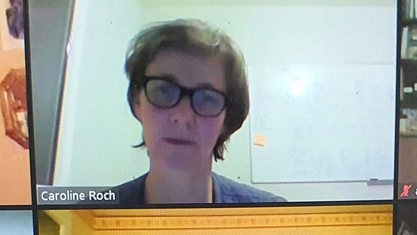 Caroline Roch participait à l'assemblée générale de l'APCVEB sur le web. Photo DDM, E.V.