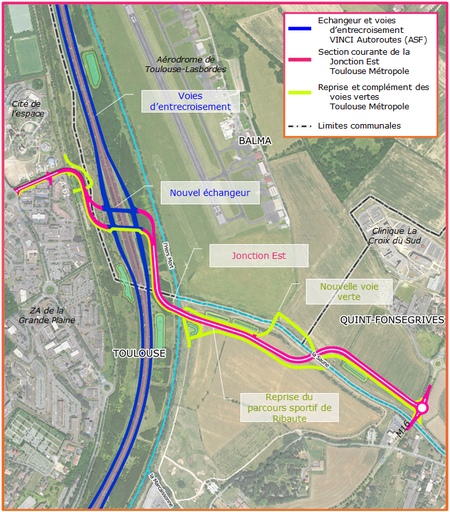 Le projet de Jonction Est à la limite sud de Balma